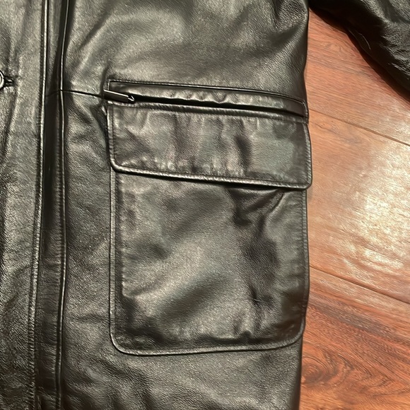 Mens Plonge Genuine Leather Jacket - Picture 3 of 9